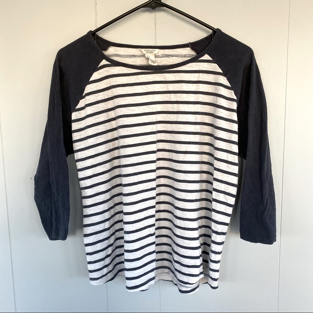 Striped Quarter Sleeve Top